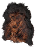 Peau de mouton islandaise multicolore d’environ 120 × 80 cm, vue de dessus : exactement la peau que vous recevez