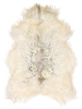 Peau de mouton islandaise grise d’environ 120 × 75 cm, vue de dessus : exactement la peau que vous recevez