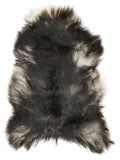 Peau de mouton islandaise grise d’environ 130 × 80 cm, vue de dessus : exactement la peau que vous recevez