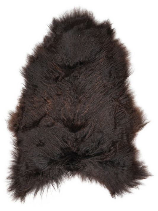 Peau de mouton islandaise multicolore d’environ 110 × 75 cm, vue de dessus : exactement la peau que vous recevez