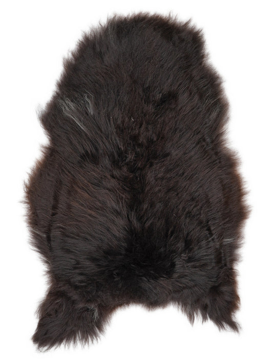 Peau de mouton islandaise multicolore d’environ 110 × 70 cm, vue de dessus : exactement la peau que vous recevez
