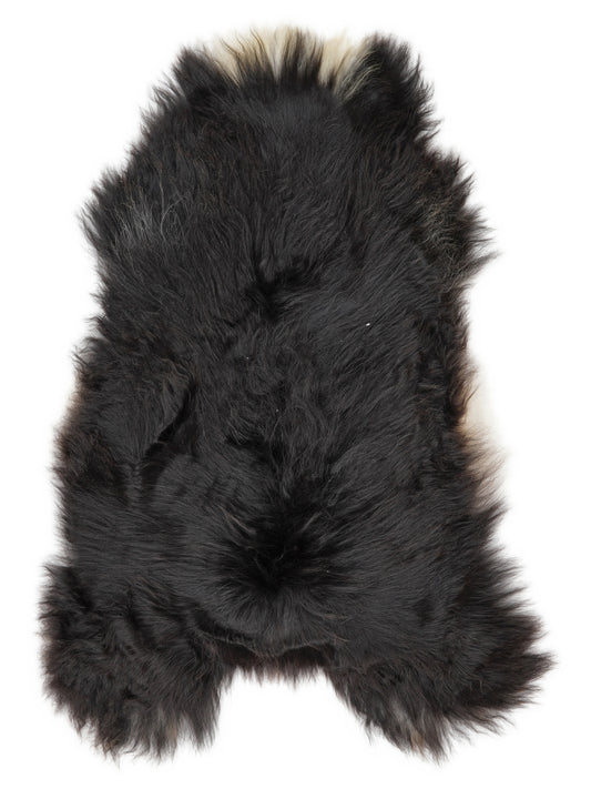 Peau de mouton islandaise multicolore d’environ 130 × 70 cm, vue de dessus : exactement la peau que vous recevez