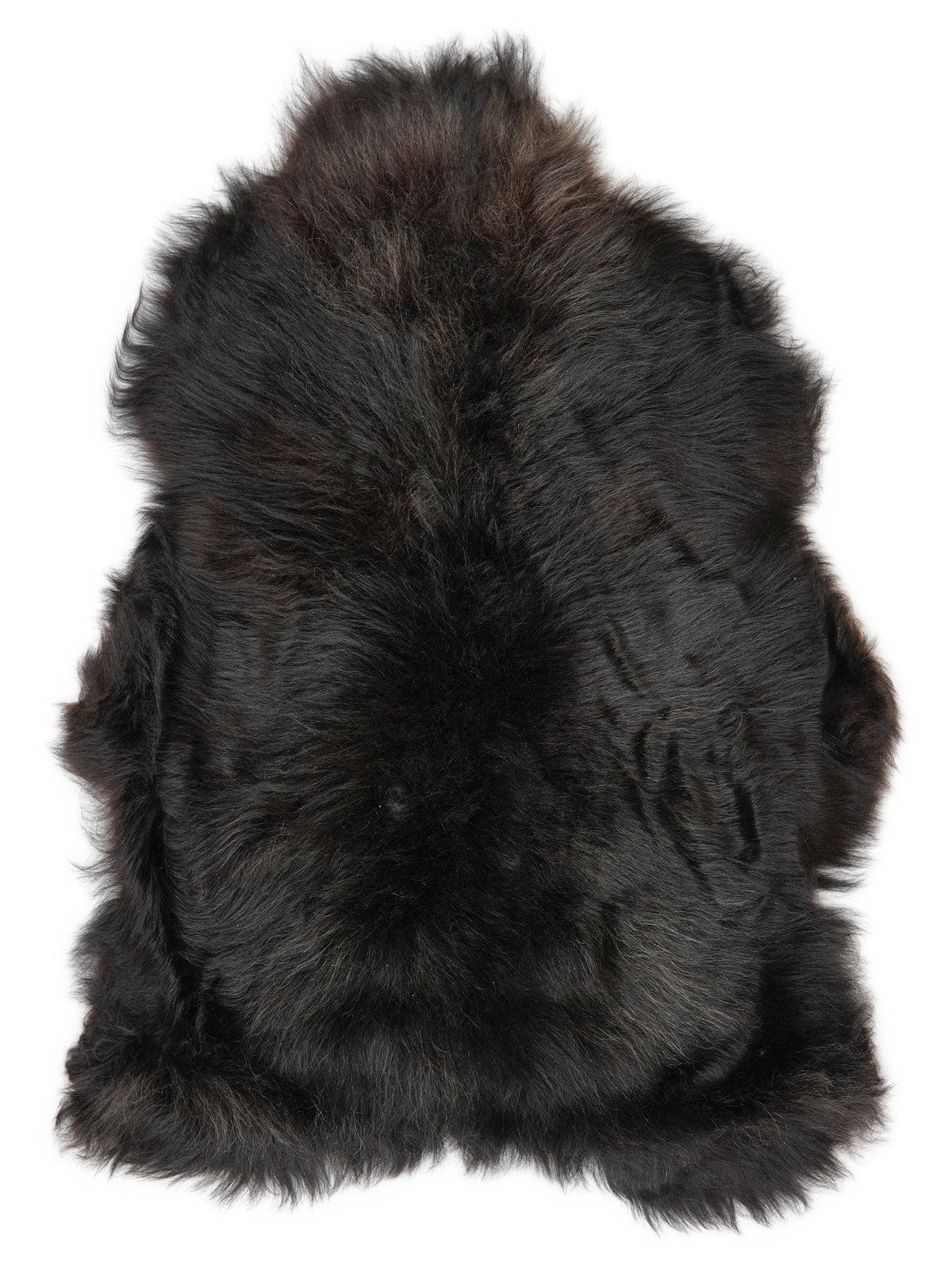 Peau de mouton islandaise multicolore d’environ 120 × 80 cm, vue de dessus : exactement la peau que vous recevez