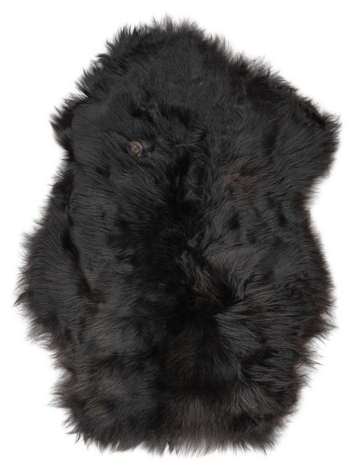 Peau de mouton islandaise multicolore d’environ 110 × 75 cm, vue de dessus : exactement la peau que vous recevez