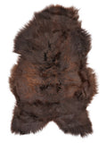 Peau de mouton islandaise multicolore d’environ 110 × 70 cm, vue de dessus : exactement la peau que vous recevez