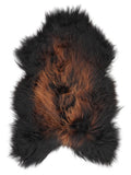 Peau de mouton islandaise multicolore d’environ 120 × 80 cm, vue de dessus : exactement la peau que vous recevez