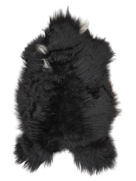 Peau de mouton islandaise multicolore d’environ 110 × 60 cm, vue de dessus : exactement la peau que vous recevez