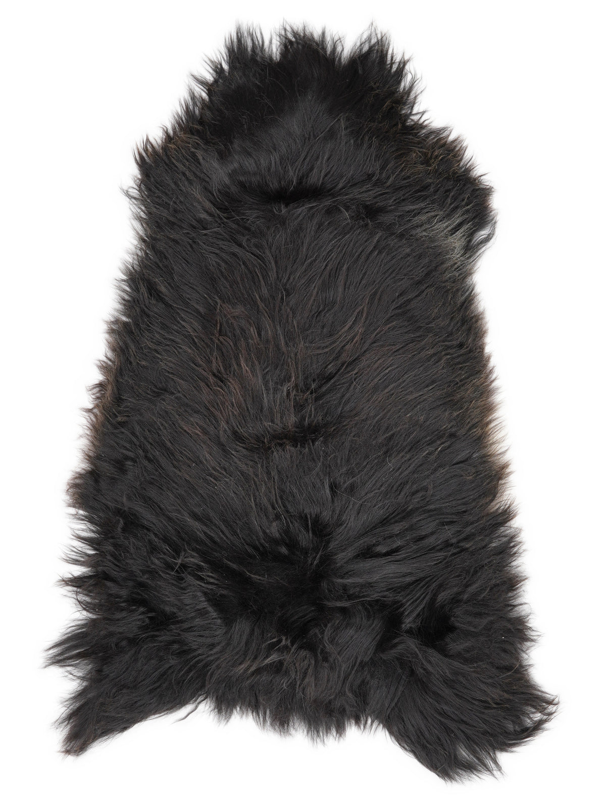 Peau de mouton islandaise multicolore d’environ 120 × 65 cm, vue de dessus : exactement la peau que vous recevez