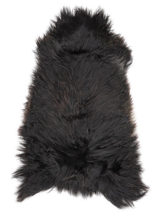 Peau de mouton islandaise multicolore d’environ 120 × 65 cm, vue de dessus : exactement la peau que vous recevez