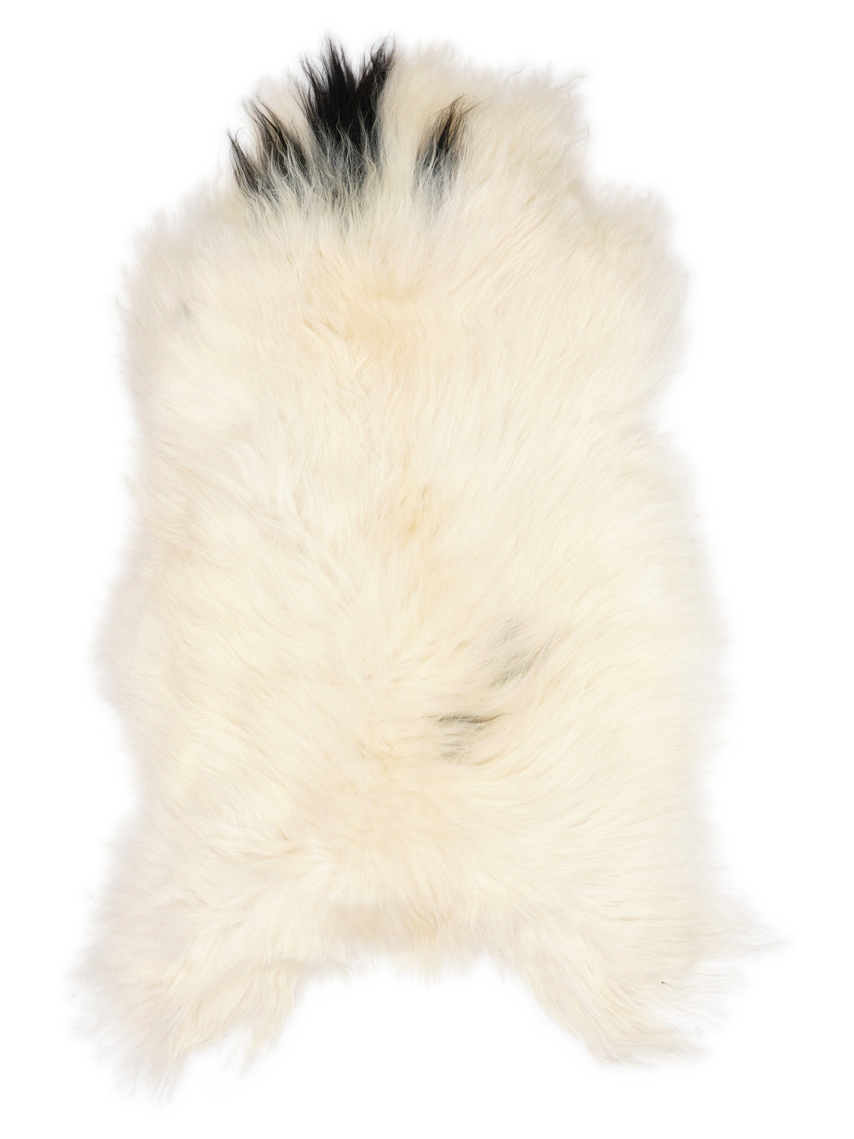 Peau de mouton islandaise multicolore d’environ 120 × 70 cm, vue de dessus : exactement la peau que vous recevez