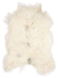 Peau de mouton islandaise multicolore d’environ 110 × 80 cm, vue de dessus : exactement la peau que vous recevez