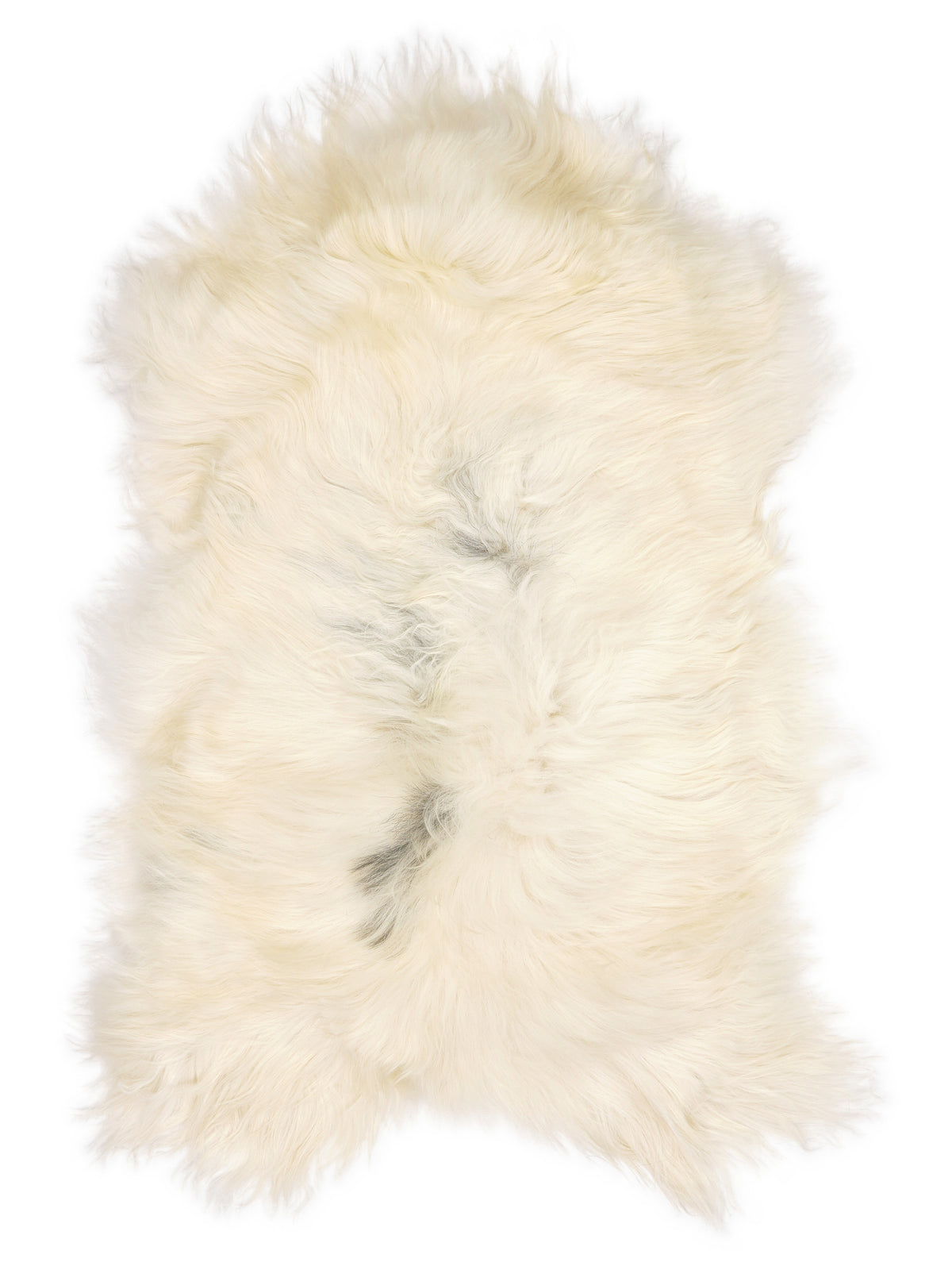 Peau de mouton islandaise multicolore d’environ 120 × 70 cm, vue de dessus : exactement la peau que vous recevez