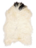 Peau de mouton islandaise multicolore d’environ 120 × 75 cm, vue de dessus : exactement la peau que vous recevez