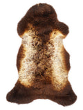 Peau de mouton multicolore britannique d’environ 110 × 50 cm, vue de dessus : exactement la peau que vous recevez