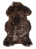 Peau de mouton multicolore britannique d’environ 100 × 60 cm, vue de dessus : exactement la peau que vous recevez