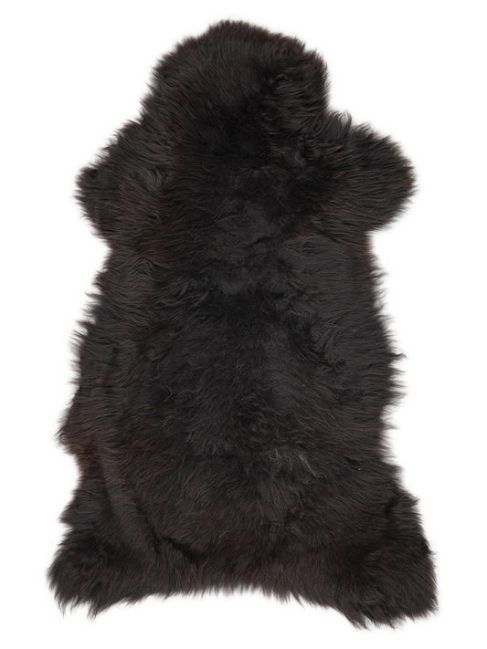 Peau de mouton multicolore britannique d’environ 125 × 65 cm, vue de dessus : exactement la peau que vous recevez