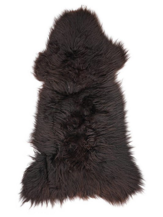 Peau de mouton multicolore britannique d’environ 120 × 55 cm, vue de dessus : exactement la peau que vous recevez