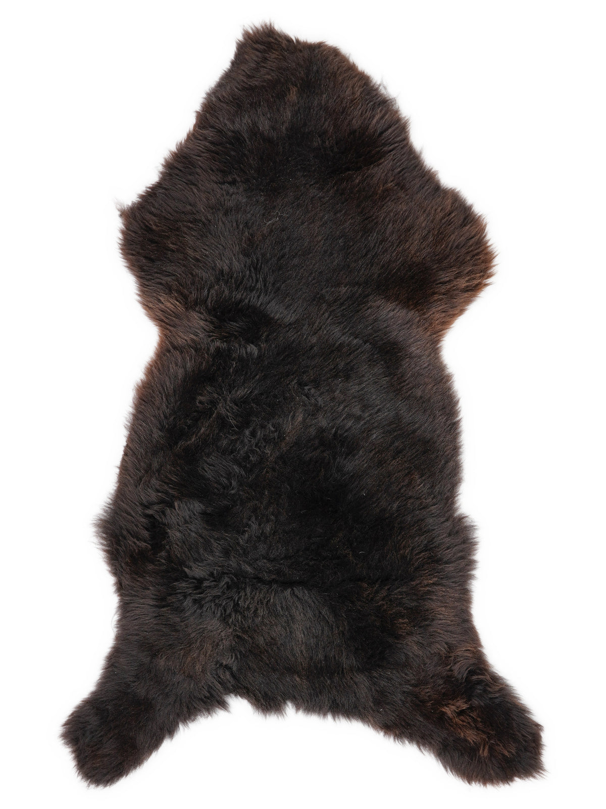 Peau de mouton multicolore britannique d’environ 120 × 50 cm, vue de dessus : exactement la peau que vous recevez