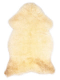 Peau de mouton multicolore britannique d’environ 105 × 60 cm, vue de dessus : exactement la peau que vous recevez