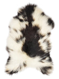 Peau de mouton islandaise multicolore d’environ 140 × 80 cm, vue de dessus : exactement la peau que vous recevez