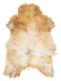 Peau de mouton islandaise multicolore d’environ 120 × 80 cm, vue de dessus : exactement la peau que vous recevez