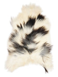 Peau de mouton islandaise multicolore d’environ 130 × 80 cm, vue de dessus : exactement la peau que vous recevez