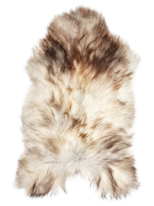 Peau de mouton islandaise grise d’environ 130 × 70 cm, vue de dessus : exactement la peau que vous recevez
