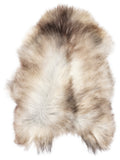 Peau de mouton islandaise grise d’environ 120 × 85 cm, vue de dessus : exactement la peau que vous recevez