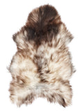 Peau de mouton islandaise grise d’environ 130 × 80 cm, vue de dessus : exactement la peau que vous recevez