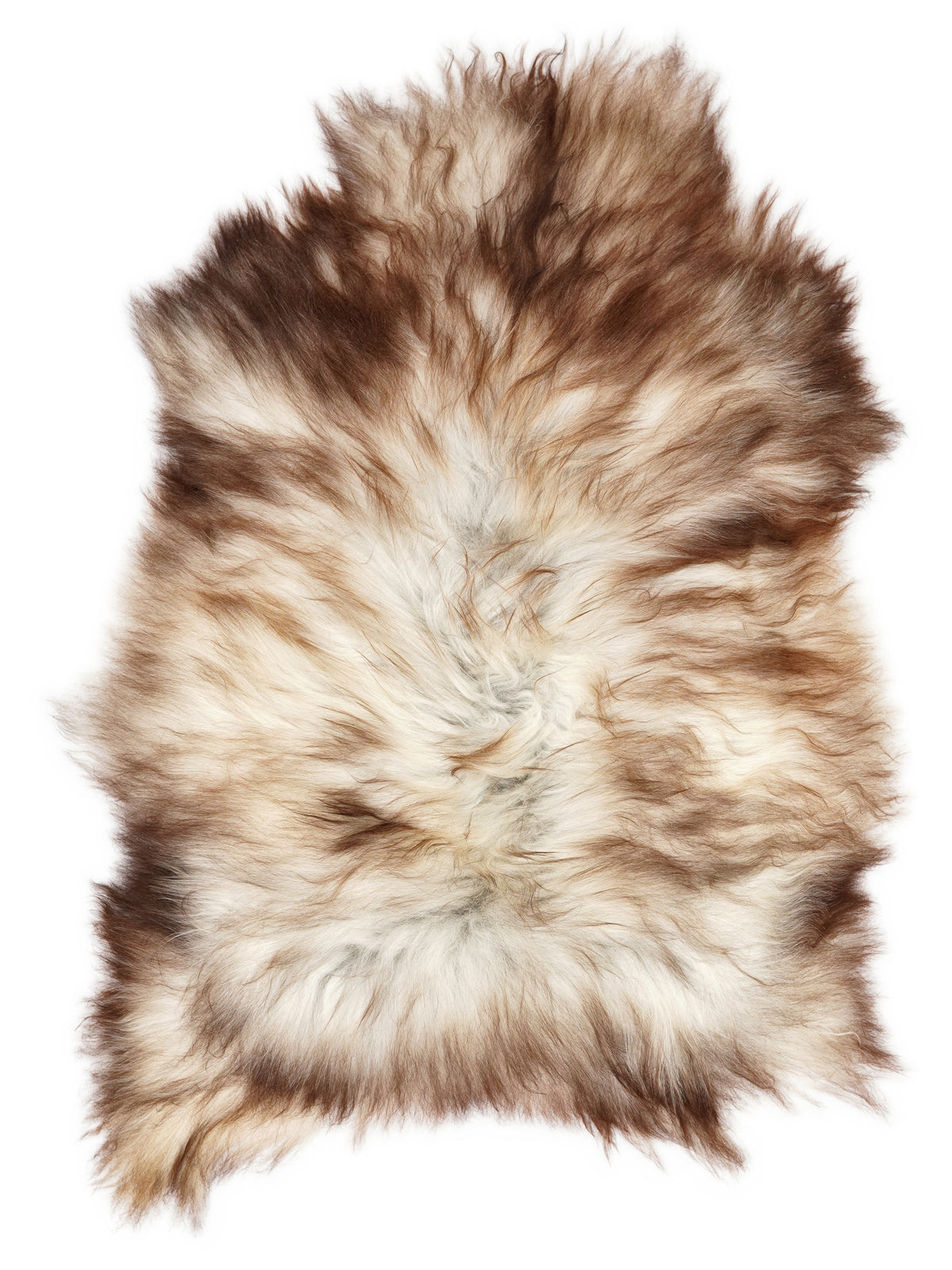 Peau de mouton islandaise grise d’environ 110 × 80 cm, vue de dessus : exactement la peau que vous recevez