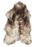 Peau de mouton islandaise grise d’environ 120 × 75 cm, vue de dessus : exactement la peau que vous recevez