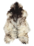 Peau de mouton islandaise grise d’environ 120 × 75 cm, vue de dessus : exactement la peau que vous recevez