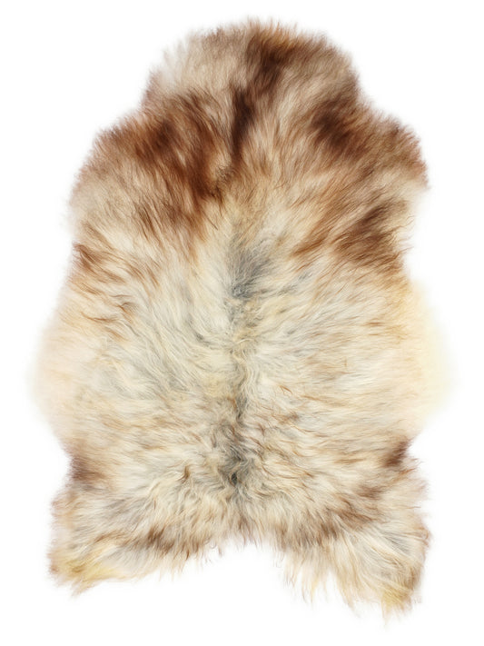 Peau de mouton islandaise grise d’environ 125 × 85 cm, vue de dessus : exactement la peau que vous recevez