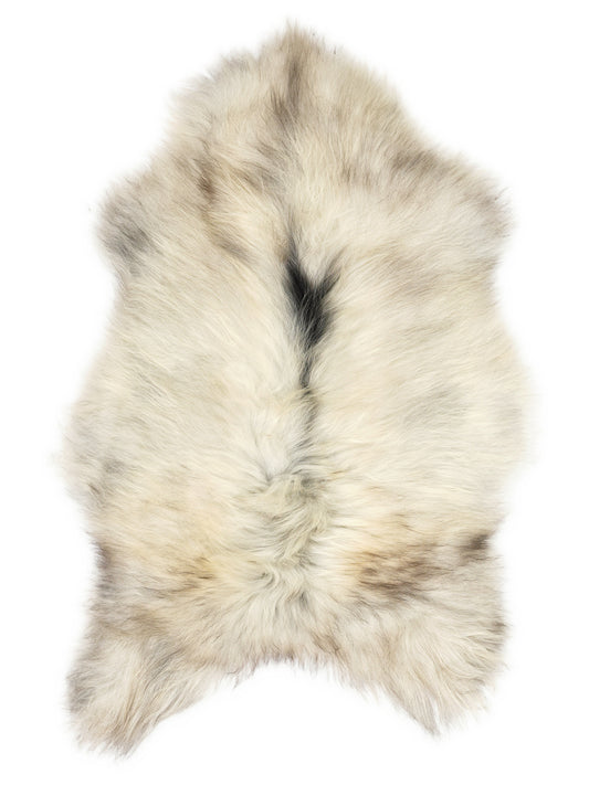 Peau de mouton islandaise grise d’environ 110 × 70 cm, vue de dessus : exactement la peau que vous recevez