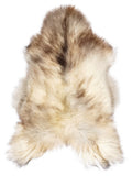 Peau de mouton islandaise grise d’environ 120 × 70 cm, vue de dessus : exactement la peau que vous recevez