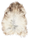 Peau de mouton islandaise grise d’environ 120 × 85 cm, vue de dessus : exactement la peau que vous recevez