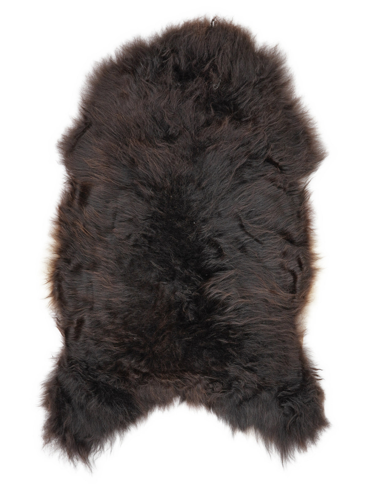 Peau de mouton islandaise multicolore d’environ 110 × 75 cm, vue de dessus : exactement la peau que vous recevez