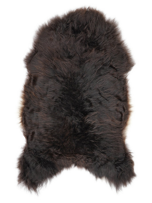 Peau de mouton islandaise multicolore d’environ 110 × 75 cm, vue de dessus : exactement la peau que vous recevez