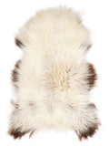 Peau de mouton islandaise multicolore d’environ 120 × 70 cm, vue de dessus : exactement la peau que vous recevez