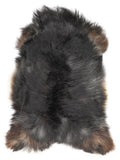 Peau de mouton islandaise multicolore d’environ 115 × 75 cm, vue de dessus : exactement la peau que vous recevez
