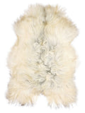 Peau de mouton islandaise multicolore d’environ 120 × 80 cm, vue de dessus : exactement la peau que vous recevez