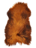 Peau de mouton islandaise Rusty d’environ 125 × 75 cm, vue de dessus : exactement la peau que vous recevez
