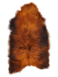 Peau de mouton islandaise Rusty d’environ 120 × 75 cm, vue de dessus : exactement la peau que vous recevez