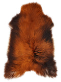 Peau de mouton islandaise Rusty d’environ 120 × 80 cm, vue de dessus : exactement la peau que vous recevez