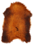 Peau de mouton islandaise Rusty d’environ 115 × 80 cm, vue de dessus : exactement la peau que vous recevez