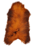 Peau de mouton islandaise Rusty d’environ 125 × 75 cm, vue de dessus : exactement la peau que vous recevez