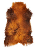 Peau de mouton islandaise Rusty d’environ 120 × 70 cm, vue de dessus : exactement la peau que vous recevez