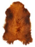 Peau de mouton islandaise Rusty d’environ 130 × 85 cm, vue de dessus : exactement la peau que vous recevez