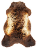 Peau de mouton multicolore britannique d’environ 105 × 60 cm, vue de dessus : exactement la peau que vous recevez