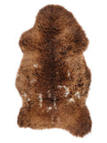 Peau de mouton multicolore britannique d’environ 115 × 65 cm, vue de dessus : exactement la peau que vous recevez